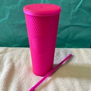 Starbucks Summer 2021 Limited Edition Hot Pink Studded Tumbler